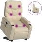 vidaXL Massagesessel mit Aufstehhilfe Creme Stoff vidaXL Massagesessel mit Aufstehhilfe Creme Stoff