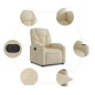 vidaXL Relaxsessel mit Aufstehhilfe Elektrisch Creme Stoff vidaXL Relaxsessel mit Aufstehhilfe Elektrisch Creme Stoff
