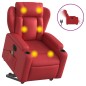 vidaXL Massagesessel mit Aufstehhilfe Elektrisch Rot Kunstleder vidaXL Massagesessel mit Aufstehhilfe Elektrisch Rot Kunstleder