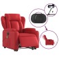 vidaXL Massagesessel mit Aufstehhilfe Elektrisch Rot Kunstleder vidaXL Massagesessel mit Aufstehhilfe Elektrisch Rot Kunstleder