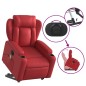 vidaXL Massagesessel mit Aufstehhilfe Elektrisch Rot Kunstleder vidaXL Massagesessel mit Aufstehhilfe Elektrisch Rot Kunstleder