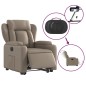 vidaXL Relaxsessel mit Aufstehhilfe Elektrisch Cappuccino Kunstleder vidaXL Relaxsessel mit Aufstehhilfe Elektrisch Cappuccino Kunstleder