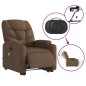 vidaXL Elektrischer Massagesessel mit Aufstehhilfe Braun Stoff vidaXL Elektrischer Massagesessel mit Aufstehhilfe Braun Stoff