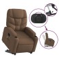 vidaXL Elektrischer Massagesessel mit Aufstehhilfe Braun Stoff vidaXL Elektrischer Massagesessel mit Aufstehhilfe Braun Stoff