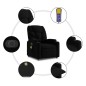 vidaXL Elektrischer Massagesessel mit Aufstehhilfe Schwarz Stoff vidaXL Elektrischer Massagesessel mit Aufstehhilfe Schwarz Stoff
