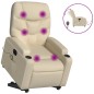 vidaXL Elektrischer Massagesessel mit Aufstehhilfe Creme Stoff vidaXL Elektrischer Massagesessel mit Aufstehhilfe Creme Stoff