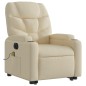 vidaXL Elektrischer Massagesessel mit Aufstehhilfe Creme Stoff vidaXL Elektrischer Massagesessel mit Aufstehhilfe Creme Stoff