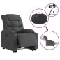vidaXL Elektrischer Massagesessel mit Aufstehhilfe Dunkelgrau Stoff vidaXL Elektrischer Massagesessel mit Aufstehhilfe Dunkelgrau Stoff