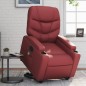 vidaXL Massagesessel mit Aufstehhilfe Weinrot Kunstleder vidaXL Massagesessel mit Aufstehhilfe Weinrot Kunstleder
