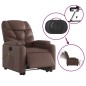vidaXL Massagesessel mit Aufstehhilfe Elektrisch Braun Kunstleder vidaXL Massagesessel mit Aufstehhilfe Elektrisch Braun Kunstleder