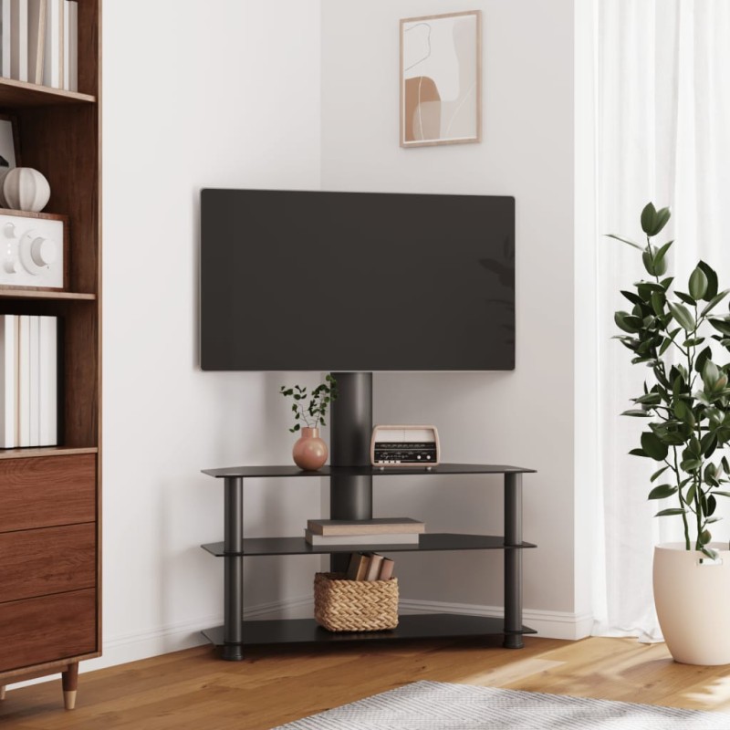 vidaXL TV-Eckregal mit 3 Ablagen für 32-70 Zoll Schwarz vidaXL TV-Eckregal mit 3 Ablagen für 32-70 Zoll Schwarz