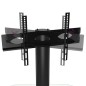 vidaXL TV-Eckregal mit 3 Ablagen für 32-70 Zoll Schwarz und Silbern vidaXL TV-Eckregal mit 3 Ablagen für 32-70 Zoll Schwarz und Silbern