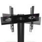 vidaXL TV-Eckregal mit 2 Ablagen für 32-70 Zoll Schwarz und Silbern vidaXL TV-Eckregal mit 2 Ablagen für 32-70 Zoll Schwarz und Silbern