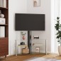vidaXL TV-Eckregal mit 3 Ablagen für 32-70 Zoll Schwarz und Silbern vidaXL TV-Eckregal mit 3 Ablagen für 32-70 Zoll Schwarz und Silbern