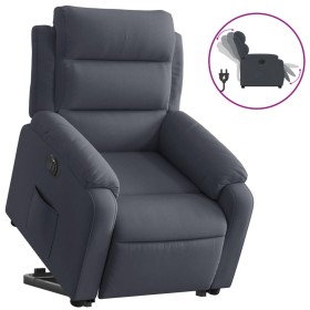 vidaXL Relaxsessel mit Aufstehhilfe Elektrisch Dunkelgrau Samt