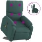 vidaXL Massagesessel mit Aufstehhilfe Dunkelgrün Stoff vidaXL Massagesessel mit Aufstehhilfe Dunkelgrün Stoff