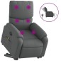 vidaXL Elektrischer Massagesessel mit Aufstehhilfe Dunkelgrau Stoff vidaXL Elektrischer Massagesessel mit Aufstehhilfe Dunkelgrau Stoff