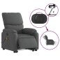 vidaXL Elektrischer Massagesessel mit Aufstehhilfe Dunkelgrau Stoff vidaXL Elektrischer Massagesessel mit Aufstehhilfe Dunkelgrau Stoff