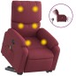 vidaXL Elektrischer Massagesessel mit Aufstehhilfe Weinrot Stoff vidaXL Elektrischer Massagesessel mit Aufstehhilfe Weinrot Stoff