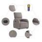 vidaXL Elektrischer Massagesessel mit Aufstehhilfe Taupe Stoff vidaXL Elektrischer Massagesessel mit Aufstehhilfe Taupe Stoff