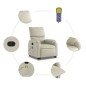 vidaXL Massagesessel mit Aufstehhilfe Creme Kunstleder vidaXL Massagesessel mit Aufstehhilfe Creme Kunstleder
