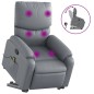 vidaXL Massagesessel mit Aufstehhilfe Grau Kunstleder vidaXL Massagesessel mit Aufstehhilfe Grau Kunstleder