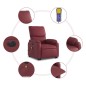 vidaXL Massagesessel mit Aufstehhilfe Elektrisch Weinrot Kunstleder vidaXL Massagesessel mit Aufstehhilfe Elektrisch Weinrot Kunstleder