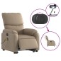 vidaXL Massagesessel mit Aufstehhilfe Elektrisch Cappuccino Kunstleder vidaXL Massagesessel mit Aufstehhilfe Elektrisch Cappuccino Kunstleder