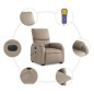 vidaXL Massagesessel mit Aufstehhilfe Elektrisch Cappuccino Kunstleder vidaXL Massagesessel mit Aufstehhilfe Elektrisch Cappuccino Kunstleder