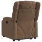 vidaXL Massagesessel mit Aufstehhilfe Braun Stoff vidaXL Massagesessel mit Aufstehhilfe Braun Stoff