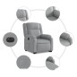 vidaXL Relaxsessel mit Aufstehhilfe Elektrisch Hellgrau Stoff vidaXL Relaxsessel mit Aufstehhilfe Elektrisch Hellgrau Stoff
