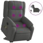 vidaXL Elektrischer Massagesessel mit Aufstehhilfe Dunkelgrau Stoff vidaXL Elektrischer Massagesessel mit Aufstehhilfe Dunkelgrau Stoff