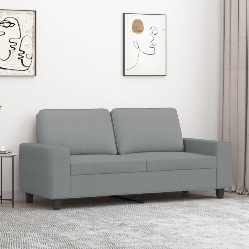 vidaXL 2-Sitzer-Sofa Hellgrau 140 cm Stoff vidaXL 2-Sitzer-Sofa Hellgrau 140 cm Stoff
