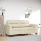 vidaXL 2-Sitzer-Sofa Creme 140 cm Kunstleder vidaXL 2-Sitzer-Sofa Creme 140 cm Kunstleder