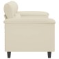 vidaXL 2-Sitzer-Sofa Creme 140 cm Kunstleder vidaXL 2-Sitzer-Sofa Creme 140 cm Kunstleder