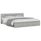 vidaXL Bettgestell mit Kopfteil Grau Sonoma 160x200 cm vidaXL Bettgestell mit Kopfteil Grau Sonoma 160x200 cm