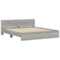 vidaXL Bettgestell mit Kopfteil Grau Sonoma 160x200 cm vidaXL Bettgestell mit Kopfteil Grau Sonoma 160x200 cm