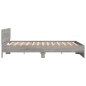 vidaXL Bettgestell mit Kopfteil Grau Sonoma 160x200 cm vidaXL Bettgestell mit Kopfteil Grau Sonoma 160x200 cm