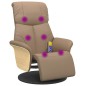 vidaXL Massagesessel mit Fußteil Cappuccino-Braun Kunstleder vidaXL Massagesessel mit Fußteil Cappuccino-Braun Kunstleder