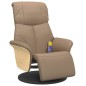 vidaXL Massagesessel mit Fußteil Cappuccino-Braun Kunstleder vidaXL Massagesessel mit Fußteil Cappuccino-Braun Kunstleder