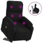vidaXL Massagesessel mit Aufstehhilfe Schwarz Mikrofasergewebe vidaXL Massagesessel mit Aufstehhilfe Schwarz Mikrofasergewebe