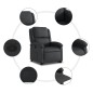 vidaXL Relaxsessel mit Aufstehhilfe Schwarz Echtleder vidaXL Relaxsessel mit Aufstehhilfe Schwarz Echtleder