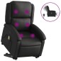vidaXL Massagesessel mit Aufstehhilfe Elektrisch Schwarz Echtleder vidaXL Massagesessel mit Aufstehhilfe Elektrisch Schwarz Echtleder