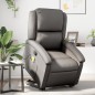 vidaXL Massagesessel mit Aufstehhilfe Grau Echtleder vidaXL Massagesessel mit Aufstehhilfe Grau Echtleder