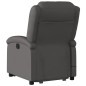 vidaXL Massagesessel mit Aufstehhilfe Grau Echtleder vidaXL Massagesessel mit Aufstehhilfe Grau Echtleder