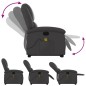vidaXL Massagesessel mit Aufstehhilfe Grau Echtleder vidaXL Massagesessel mit Aufstehhilfe Grau Echtleder