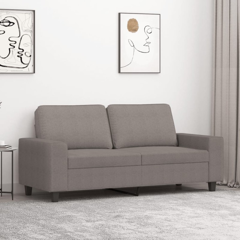 vidaXL 2-Sitzer-Sofa Taupe 140 cm Stoff vidaXL 2-Sitzer-Sofa Taupe 140 cm Stoff