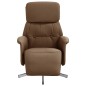vidaXL Relaxsessel mit Fußteil Braun Stoff vidaXL Relaxsessel mit Fußteil Braun Stoff