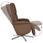 vidaXL Relaxsessel mit Fußteil Braun Stoff vidaXL Relaxsessel mit Fußteil Braun Stoff