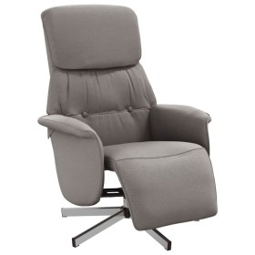 vidaXL Relaxsessel mit Fußteil Taupe Stoff